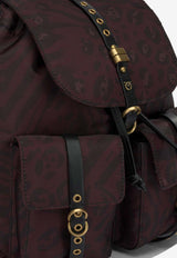 PINKO Medium Animal Print Backpack Burgundy 106051A35GYZ9Q_cc773fb3-e530-422c-b088-ec82852106ae
