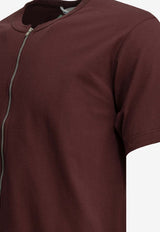 Comme Des Garçons Shirt Zipper Crewneck T-shirt Bordeaux FQ-T017-S262 PURPLE_e7167ffa-664e-478d-82fa-ce43d4a7f0e9