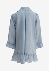 Moncler Kids Girls Stripe Mini Shirt Dress Light Blue 2G00005-599G1F70_47c1b65a-0379-4cc0-9e5e-756039b48247