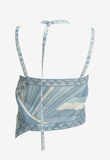 Pucci Iride Print Asymmetrical Silk Top Light Blue 6HRM466H754012_3db5d76b-165e-46b9-807f-4946f83305c5