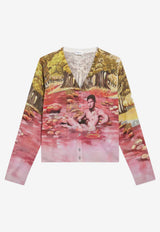 Versace Naturist Print Silk Knit Cardigan Multicolor 10242361A17877/S_VERSA-5X000