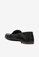 Versace Guanto Calf Leather Loafers Black 10233221A17346/S_VERSA-1B55J