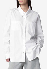 Dries Van Noten Long-Sleeved Classic Shirt White 107123314/S_DRVNO-001