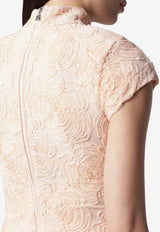 ROTATE Floral Embroidered Mesh Maxi Dress Pink 1160182593PL/S_ROTAT-2593