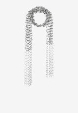Dries Van Noten Beaded Fringe Scarf Silver 182960046/S_DRVNO-952