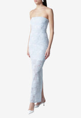 ROTATE Strapless Floral Sheath Dress Light Blue 1155272000PL/S_ROTAT-2000