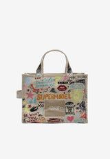 Marc Jacobs Medium Punk Scribble Canvas Tote Bag Multicolor 2S6HTT015H02CO/S_MARC-261
