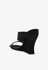 Alaïa Wave 110 Suede Wedge Mules Black AA3S3005C0H53SUE/S_ALAIA-999