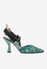 Fendi Colibrì 85 FF Jacquard Pumps Light Blue 8J8875AWCX/S_FENDI-F1V8V