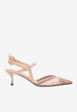 Fendi Colibri Lite 55 FF Jacquard Mesh Pumps Pink 8J8589AQ6U/S_FENDI-F1R8N