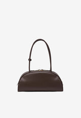 Miu Miu Medium Beau Leather Shoulder Bag Brown 5BB193OOO2CRW/T_MIU-F0NBL