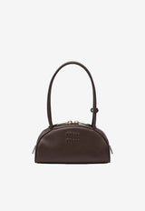 Miu Miu Small Beau Leather Shoulder Bag Brown 5BB192OOO2CRW/T_MIU-F0NBL