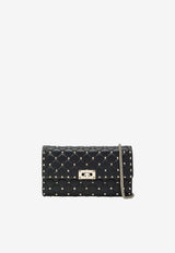 Valentino Rockstud Spike Crossbody Bag in Nappa Leather Black 8W2B0137NAP/S_VALE-0NO