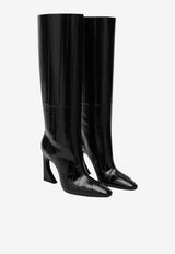 Fendi Arco 95 Hagfish Leather Knee-High Boots Black 8W8802AOSH/R_FENDI-F0QA1