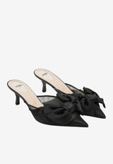 Fendi Colibrì 55 Satin Silk Mules Black 8R8894AWD2/S_FENDI-F0ABB