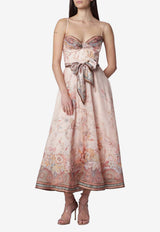 Zimmermann Alchemy Floral Midi Dress Pink 7477DS262LI/S_ZIMM-PP