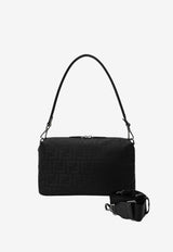 Fendi Medium Lui FF Jacquard Shoulder Bag Black 7VA672AVC6/R_FENDI-F0SAJ