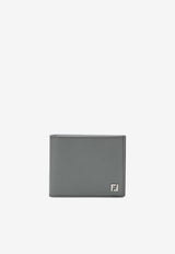 Fendi FF Squared Bi-Fold Wallet Gray 7M0378AVV6/S_FENDI-F0BDC