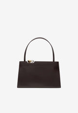Jacquemus Salon Charm Shoulder Bag in Calf Leather Burgundy BAW00452AC18A10/S_JACQM-495