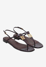 Fendi FFold Leather Thong Sandals Purple 8Y8713AUEE/Q_FENDI-F1SIZ