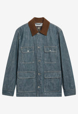 Loro Piana Cobh Denim Field Jacket Blue FAQ8322DE/S_LORO-W1KR