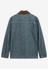 Loro Piana Cobh Denim Field Jacket Blue FAQ8322DE/S_LORO-W1KR
