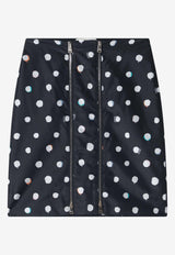 Fendi Polka Dots Mini Taffeta Skirt Black FQ7715AVJQ/S_FENDI-F0GME