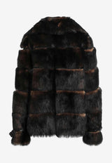 Fendi Sheepskin Zip-Up Jacket Brown FM5426AYLH/R_FENDI-F0QD9