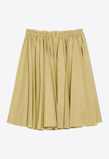 AMI PARIS Elasticated-Waist Mini Skirt Yellow FSK444CO0063/S_AMI-A020