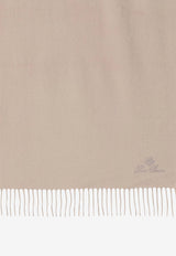 Loro Piana Fringed Cashmere Scarf Beige FAO3766WS/S_LORO-D754
