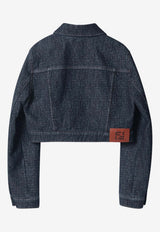 Fendi Cropped Denim Jacket Blue FLF834AW82/S_FENDI-F1UKI