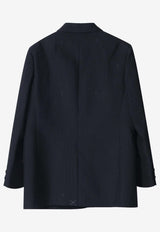 Fendi Pinstriped Wool Blazer Blue FJ7685AW7I/S_FENDI-F0QG3