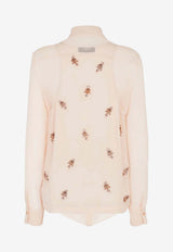 Fendi Embroidered Georgette Shirt Pink FS8251AQ33/Q_FENDI-F1RX0