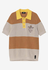 Fendi Logo Crest Knitted Stripe Polo T-shirt Multicolor FZC370AU7S/Q_FENDI-F1RWW