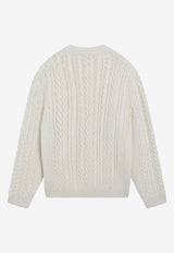 Loro Piana Schooner Cable Knit Cashmere Sweater Almond FAQ9122WS/S_LORO-1230