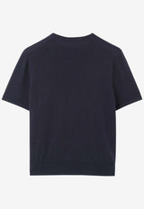Loro Piana Crewneck Knit T-shirt Blue FAO9909CO/S_LORO-W000