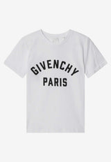 Givenchy Kids Boys Logo Embroidered T-shirt White H31109CO/S_GIV-10P