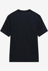 Fendi Logo Embroidered Crewneck T-shirt Blue FY0936AYXV/S_FENDI-F0PTH