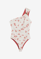 Fendi One-Shoulder Coral Print One-Piece Swimsuit Ivory FXBA47AT8O/Q_FENDI-F1MVO