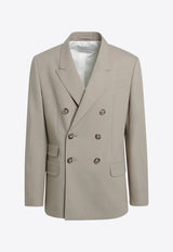 AMI PARIS Wool Gabardine Blazer Beige HBV764WV0194/S_AMI-A036
