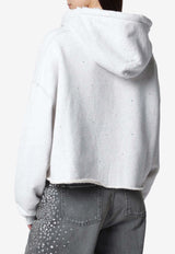Golden Goose DB Star Oversized Cropped Hoodie Gray GWP02699P002514/S_GOLDE-60665