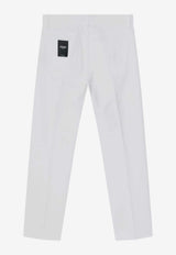 Fendi Stitched Straight-Leg Jeans White FLP288AUAH/Q_FENDI-F0QA0