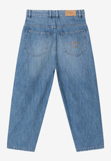 Givenchy Kids Boys Embroidered Faded Jeans Blue H31088DE/S_GIV-Z25