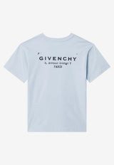 Givenchy Kids Boys Logo Crewneck T-shirt Light Blue H31075CO/S_GIV-77L