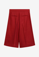 Max Mara Kaki Linen Bermuda Shorts Red MXMKAKICO/S_MAXM-003