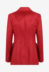 Max Mara Volonta Single-Breasted Buttoned Blazer Red MXMVOLONTACO/S_MAXM-003