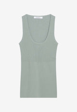 Max Mara Ghiro Ribbed Tank Top Sage MXMGHIROCO/S_MAXM-003