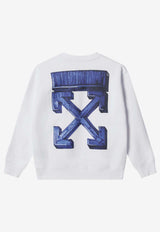 Off-White Kids Boys Arrow Sketch Print Sweatshirt White OBBA001S26-BFLE004/S_OFFW-1000