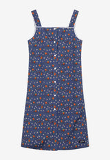 Miu Miu Floral Print Mini Dress Blue MF6354OOO19KO/S_MIU-F0UBL