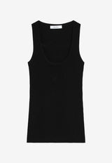 Max Mara Ghiro Ribbed Tank Top Black MXMGHIROCO/S_MAXM-009